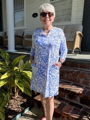 Notched V Neck Travel Dress