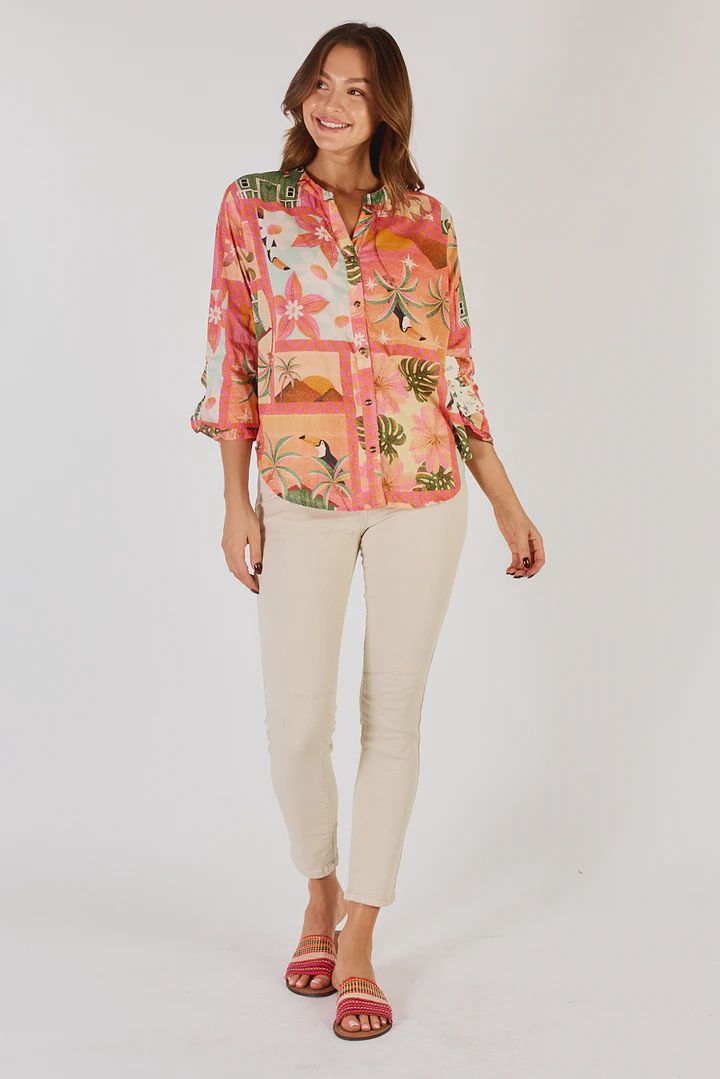 Audrey Shirt - Coral, Size: XS