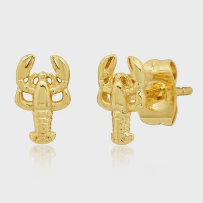 Crawfish Gold Stud Earrings