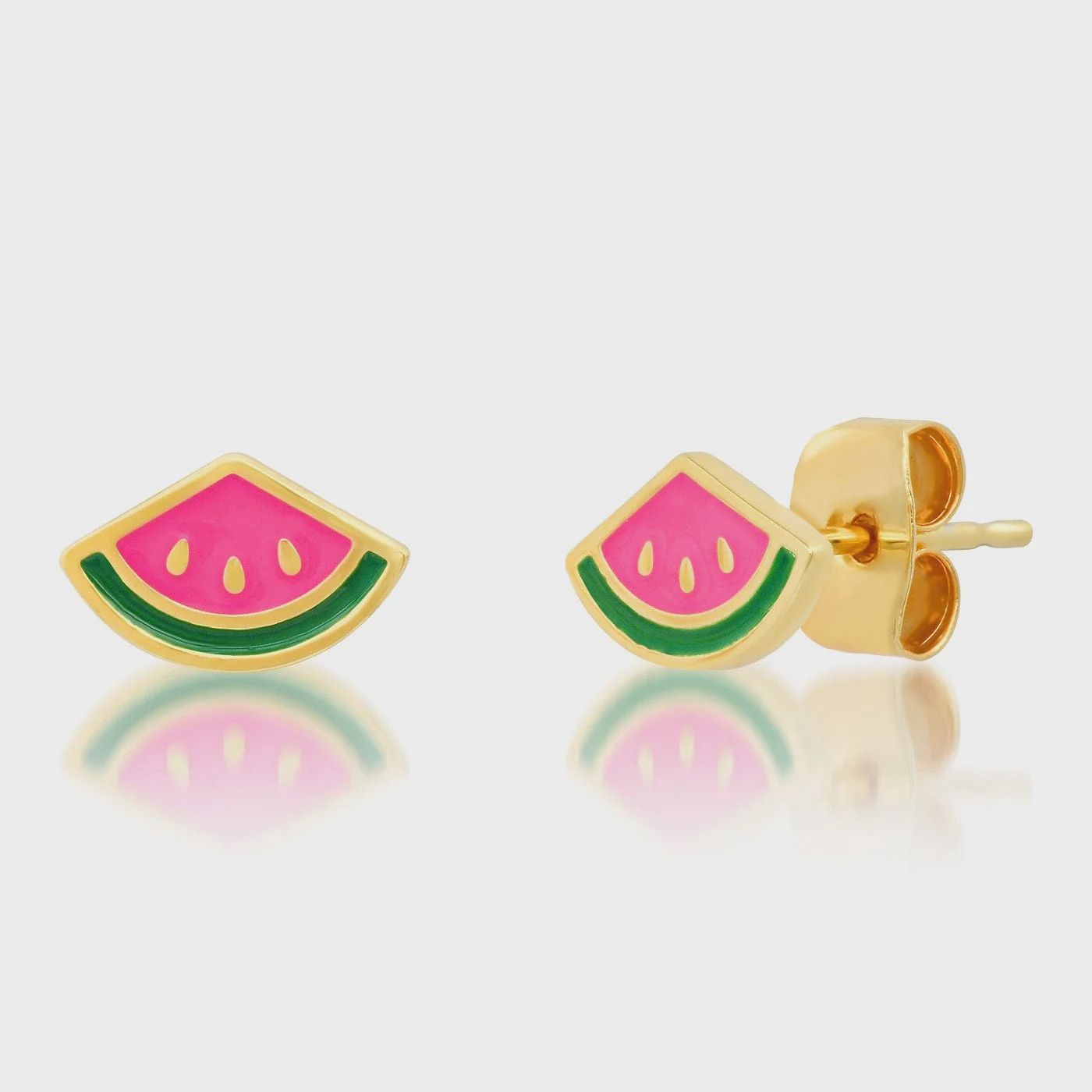Watermelon Enamel Stud Earrings