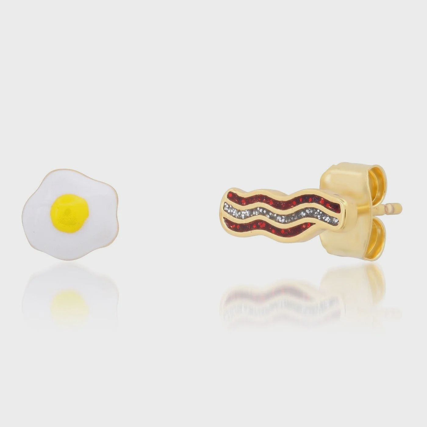Bacon and Egg Post Earrings