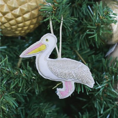 Beaded Pelican Ornament