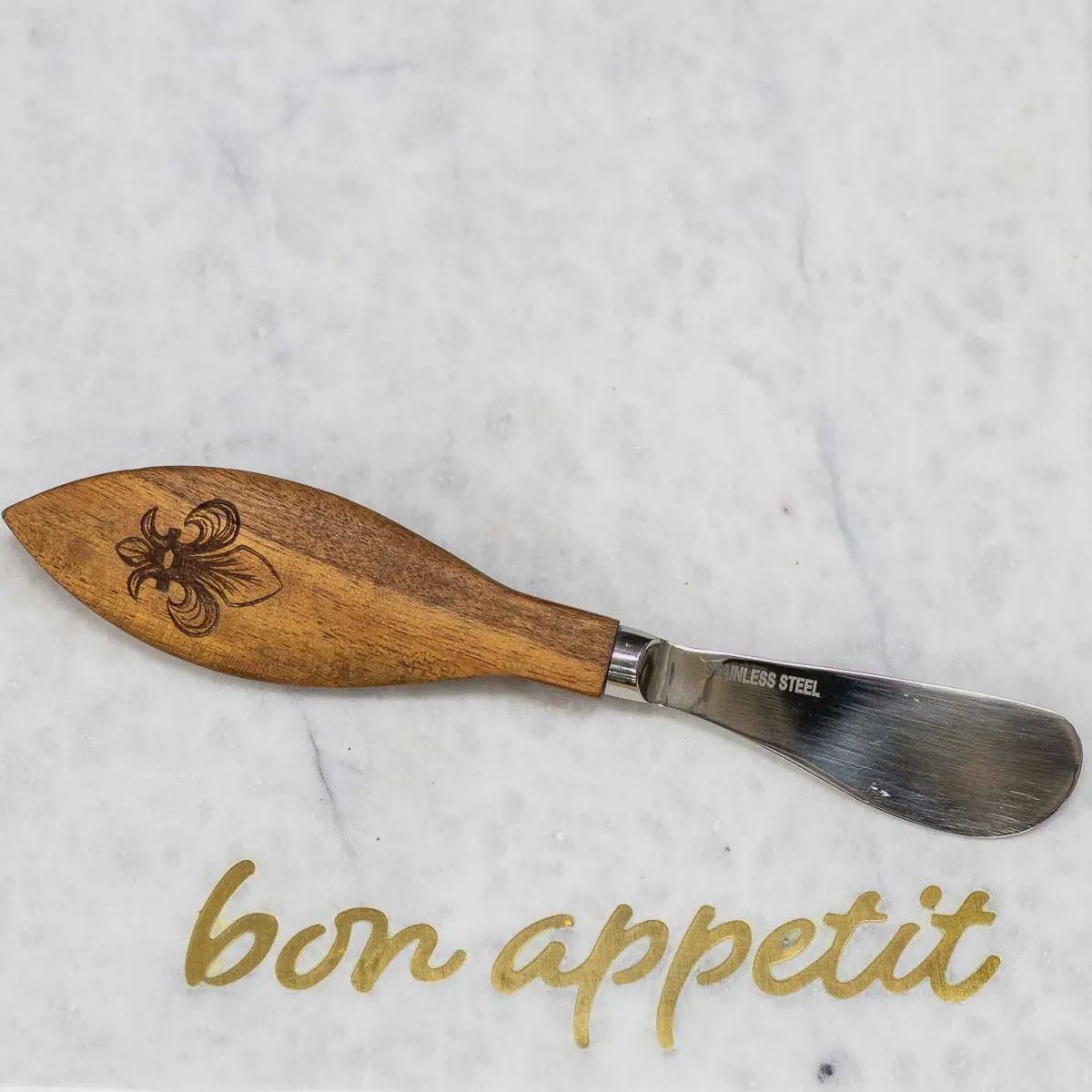 Fleur de Lis Etched Spreader
