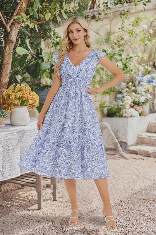 Blue Floral Dress