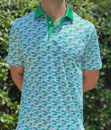Wave Polo Performance Shirt, Size: SM