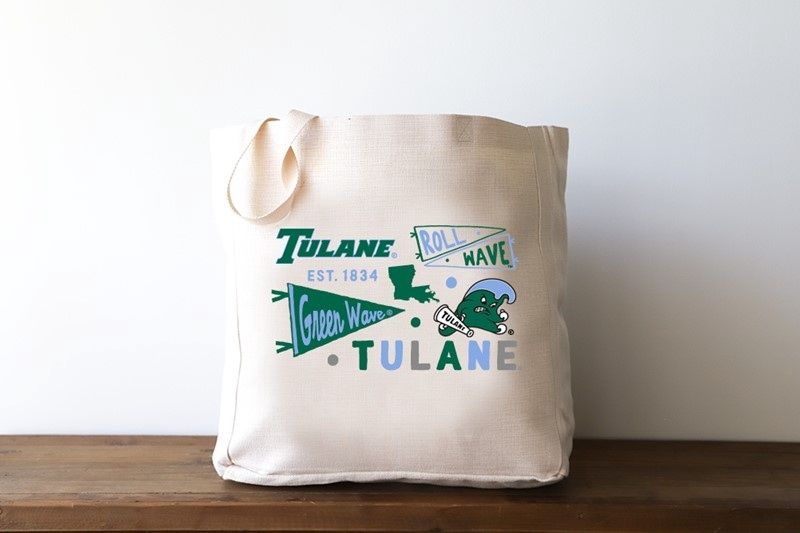 Tulane Collegiate Cluster Tote Bag