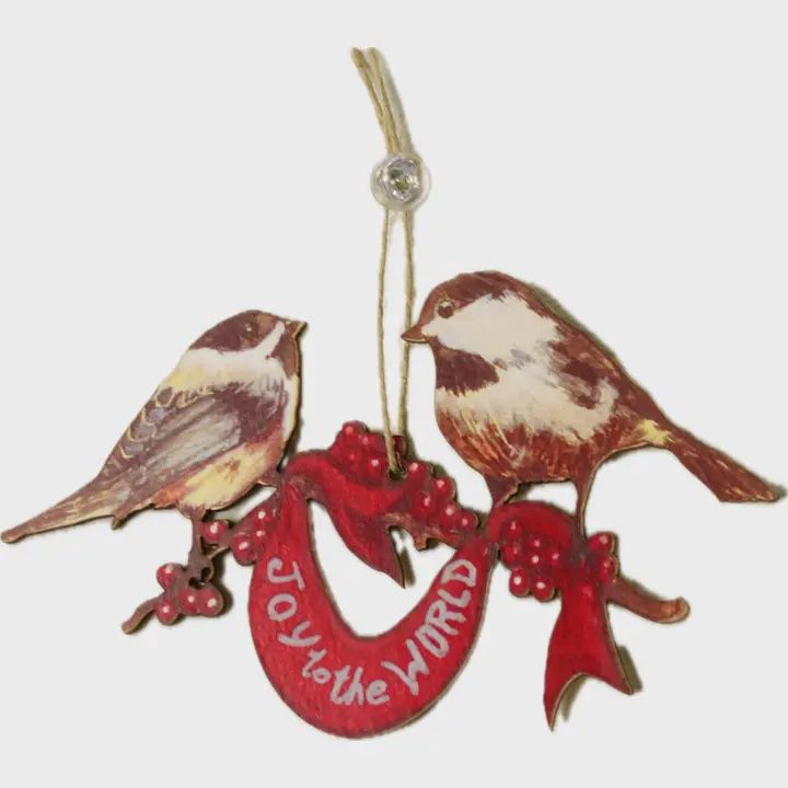Chickadees Cut Out Ornament