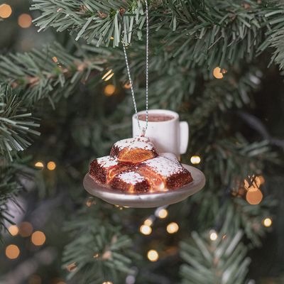 Coffee and Beignet Ornament