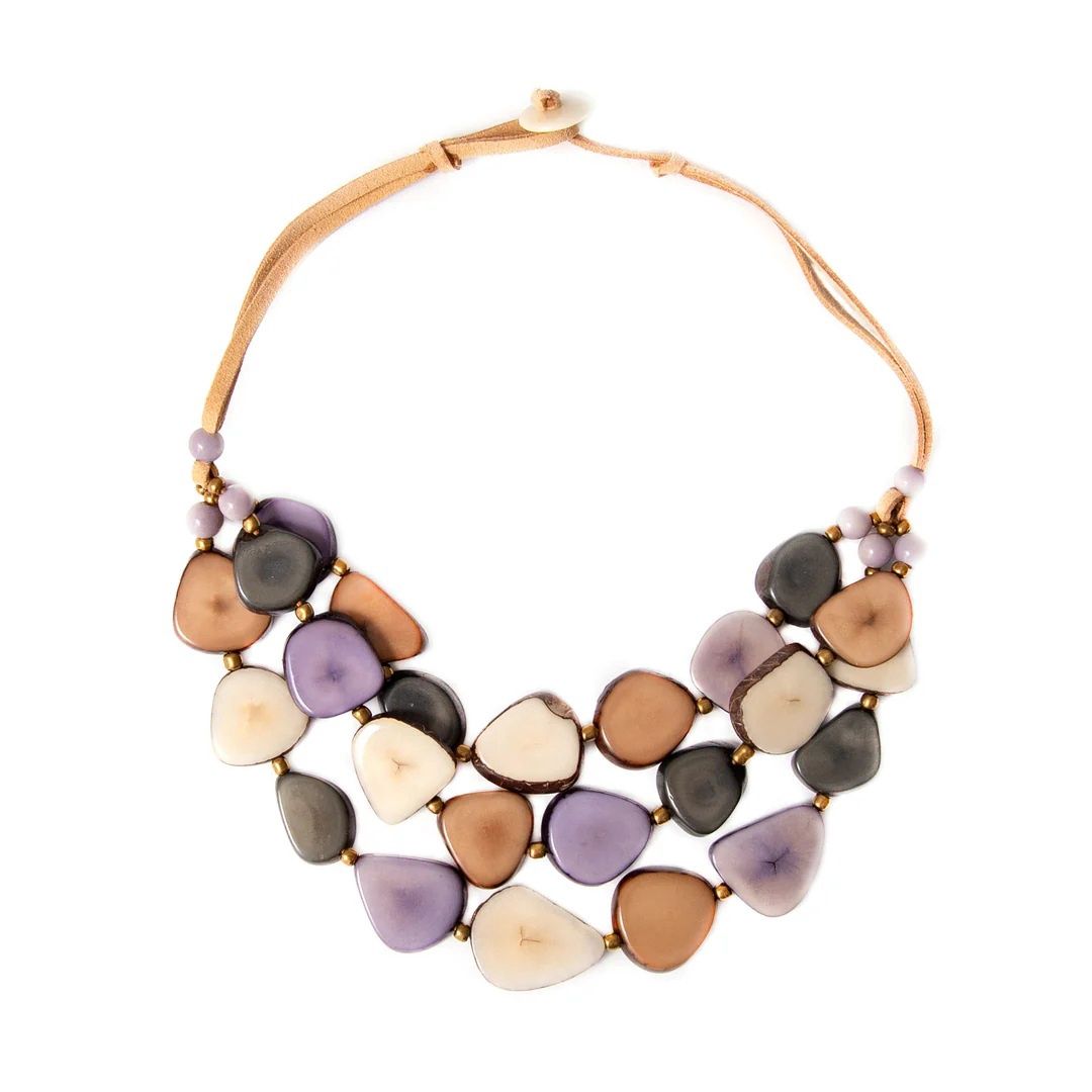 Alma Necklace, Color: Lavender Combo