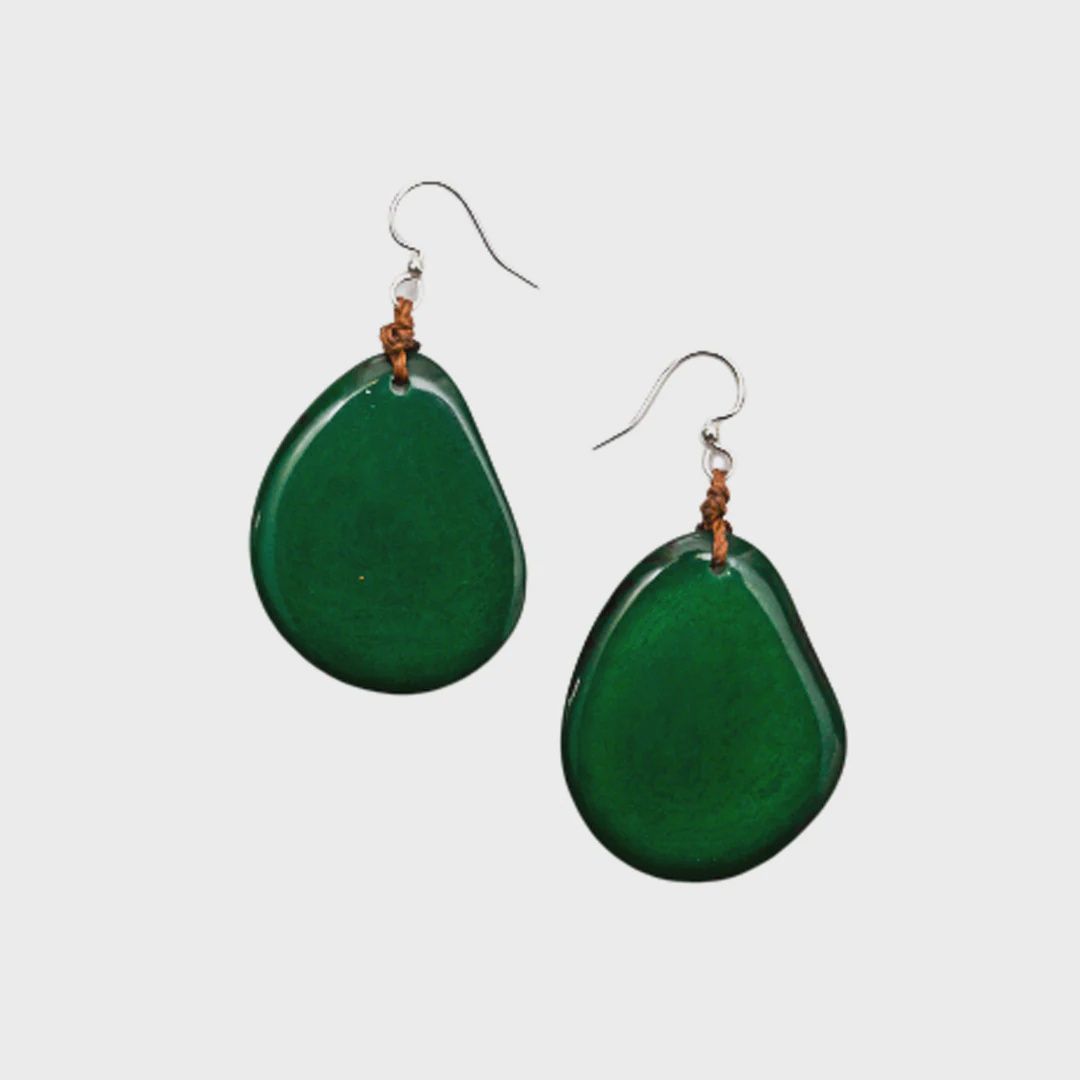 Amigas Earrings, Color: Forest Green