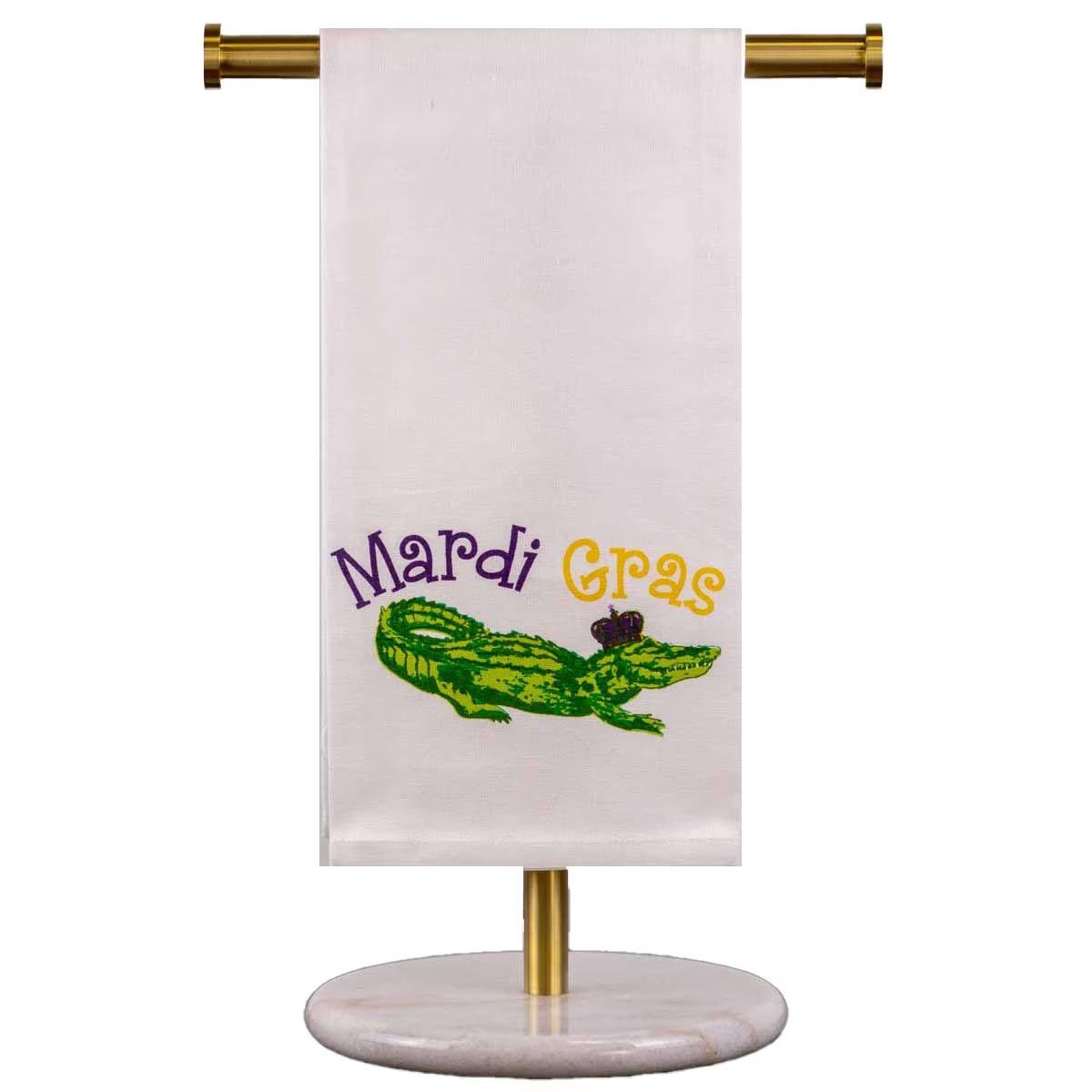 Mardi Gator King Hand Towel