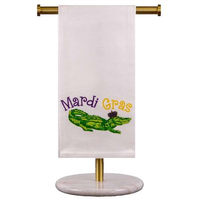 Mardi Gator King Hand Towel
