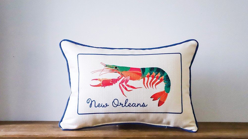 New Orleans Crawfish Pillow