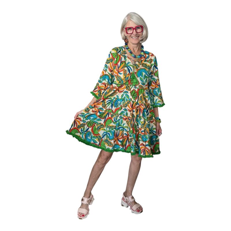 Curacao Dress Layers Frill Sleeve