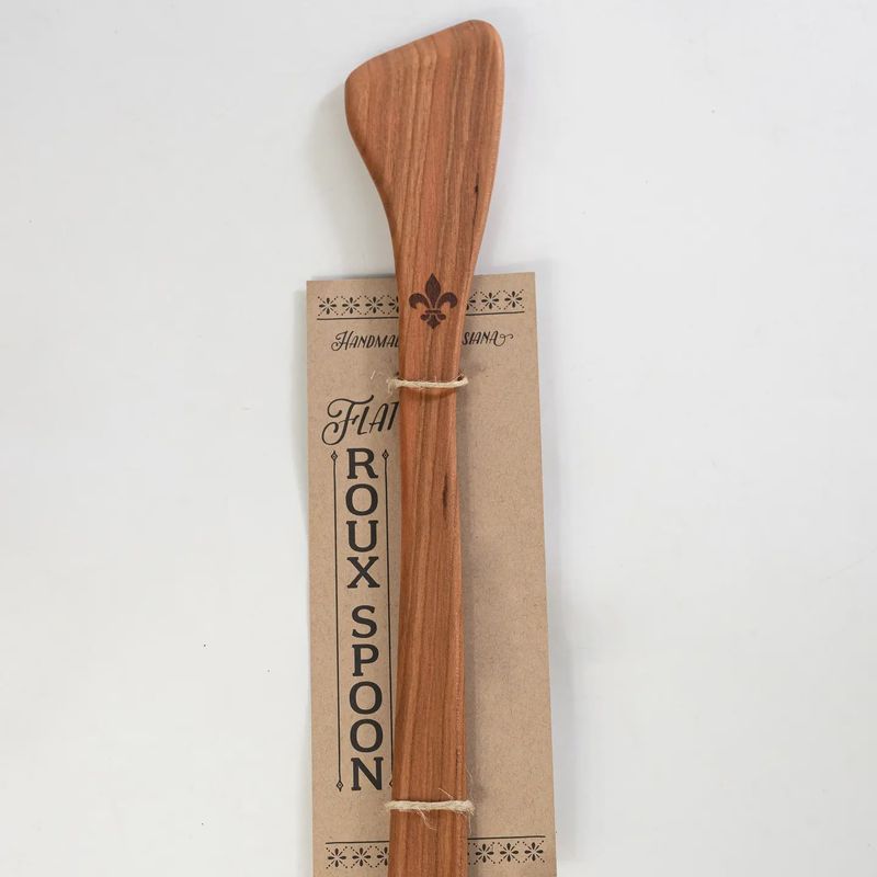Cherry Wood Roux Spoon - Flat
