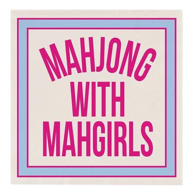Mahjong w/ Mah Girls Beverage Napkins -20ct