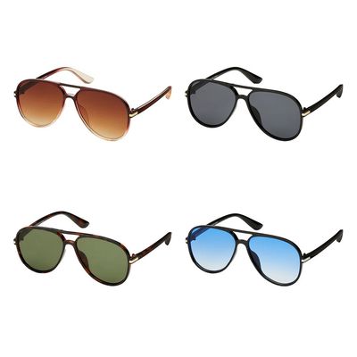Blue Gem 1343 Heritage - Plastic Aviator Sunglasses