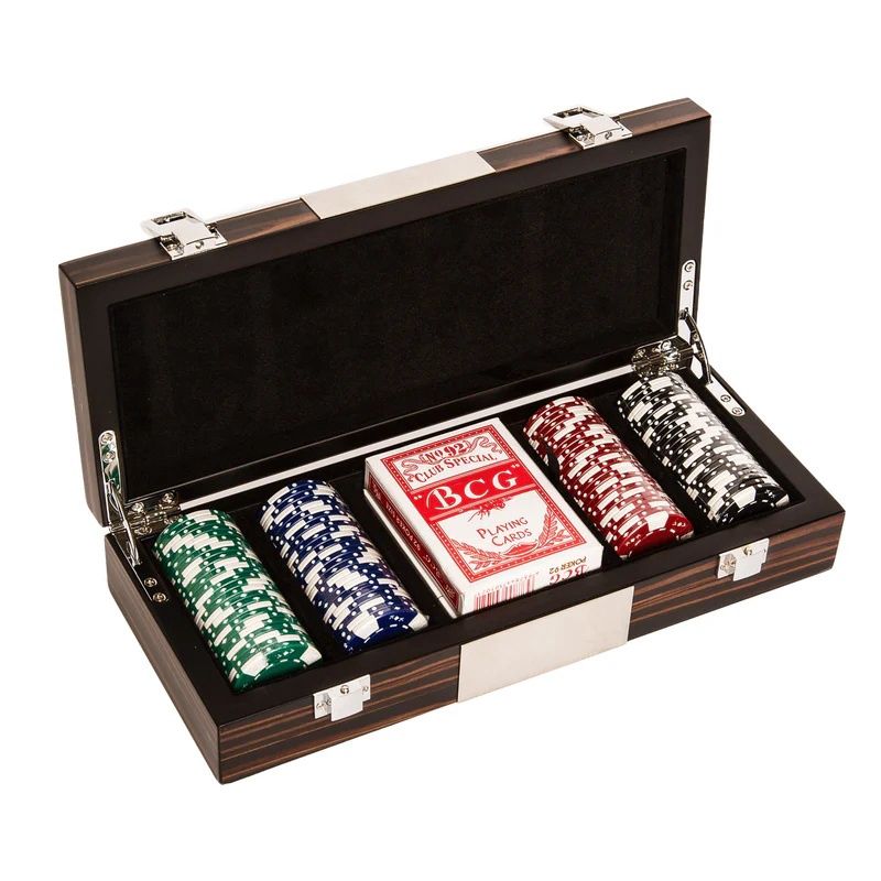 Matte Ebony Poker Box- 100 pc Set