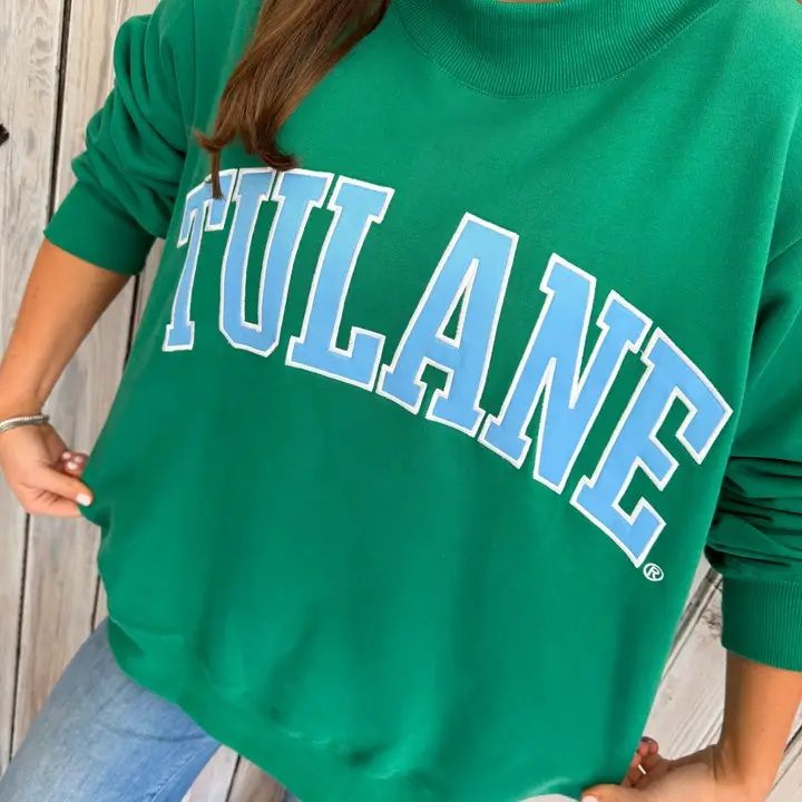 Tulane Varsity Mockneck Sweatshirt, Size: S/M