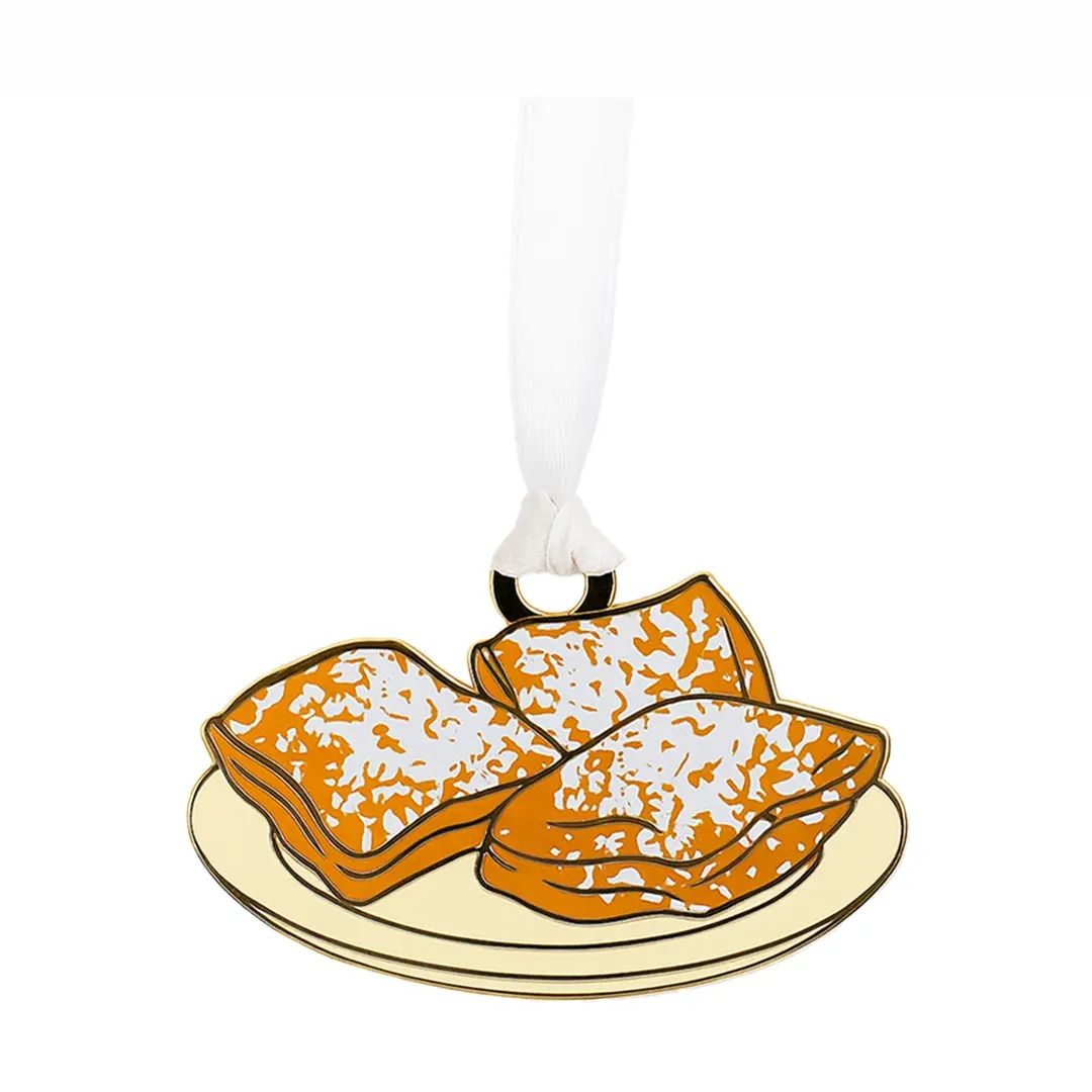 Beignet Enamel Ornament