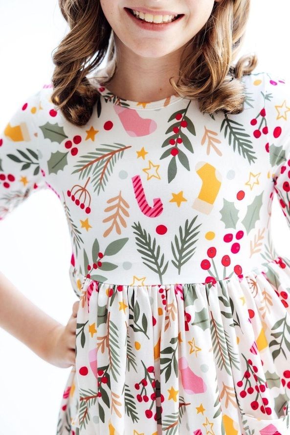 Holly Jolly Christmas Pocket Twirl Dress, Size: 2T