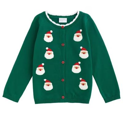 Green Santa Cardigan