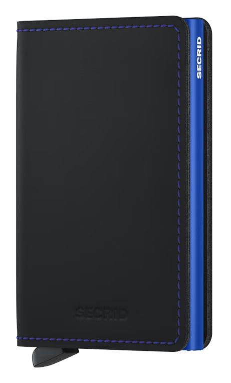Slimwallet Matte, Color: Black/Blue