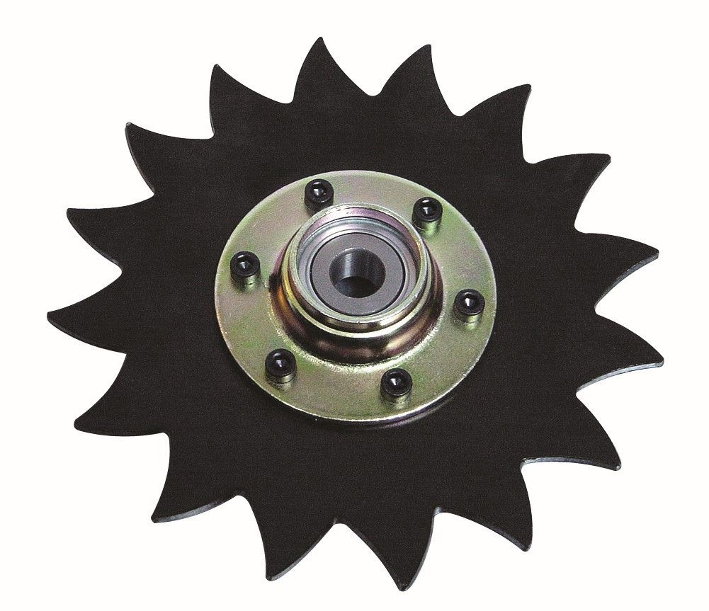 Covering Disc Blade Assembly #P6001, 8&quot;, notched, 204 single row bearing, Right Hand