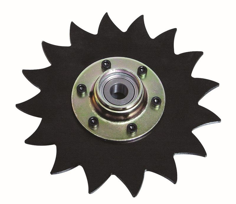 Covering Disc Blade Assembly #P6001, 8&quot;, notched, 204 single row bearing, Right Hand