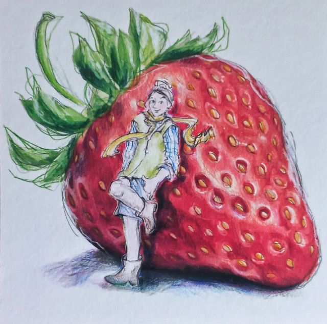 Karte &lt;sommersüss&gt;, 15,5cm x 15,5 cm inklusive Couvert