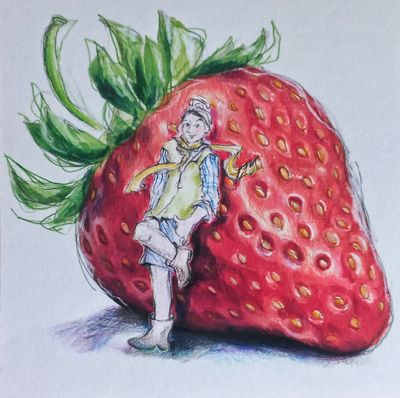Karte &lt;sommersüss&gt;, 15,5cm x 15,5 cm inklusive Couvert