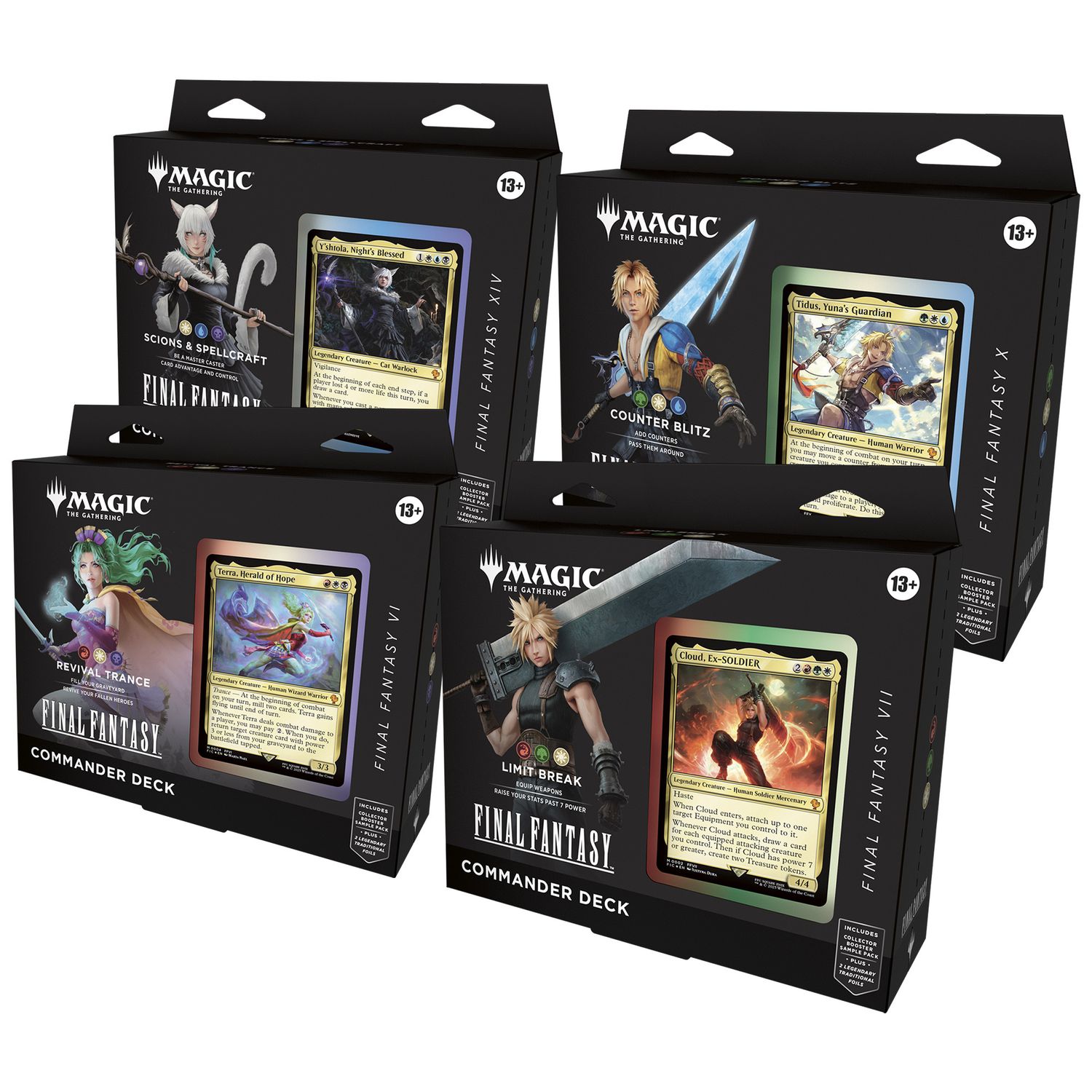 Magic The Gathering Final Fantasy Commander - Display 4 Deck ENG