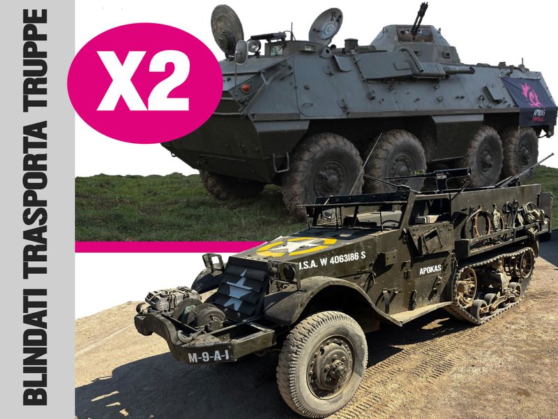 Buono Regalo Pacchetto BLINDATI TRASPORTA TRUPPE per 2 persone