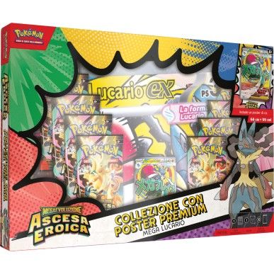 POKEMON - MEGAEVOLUZIONE ASCESA EROICA - COLLEZIONE POSTER PREMIUM MEGA LUCARIO - ITA