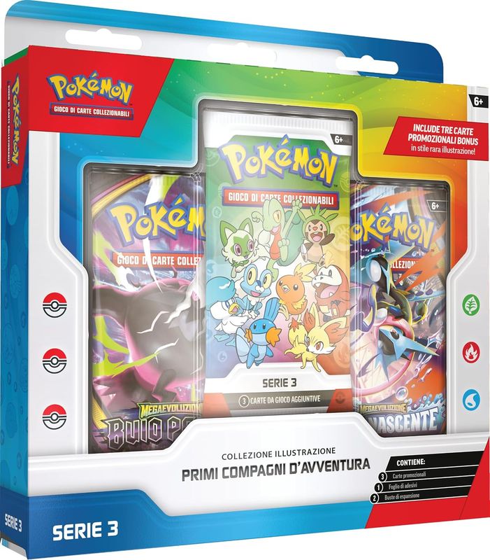 POKEMON - MEGAEVOLUZIONE - COLLEZIONE PRIMI COMPAGNI DI AVVENTURA - SERIE 3 - ITA