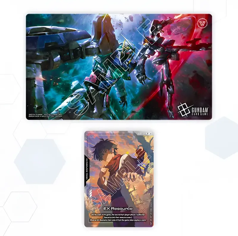 Gundam Card Game Playmat and Card Set Mobile Suit Gundam 00