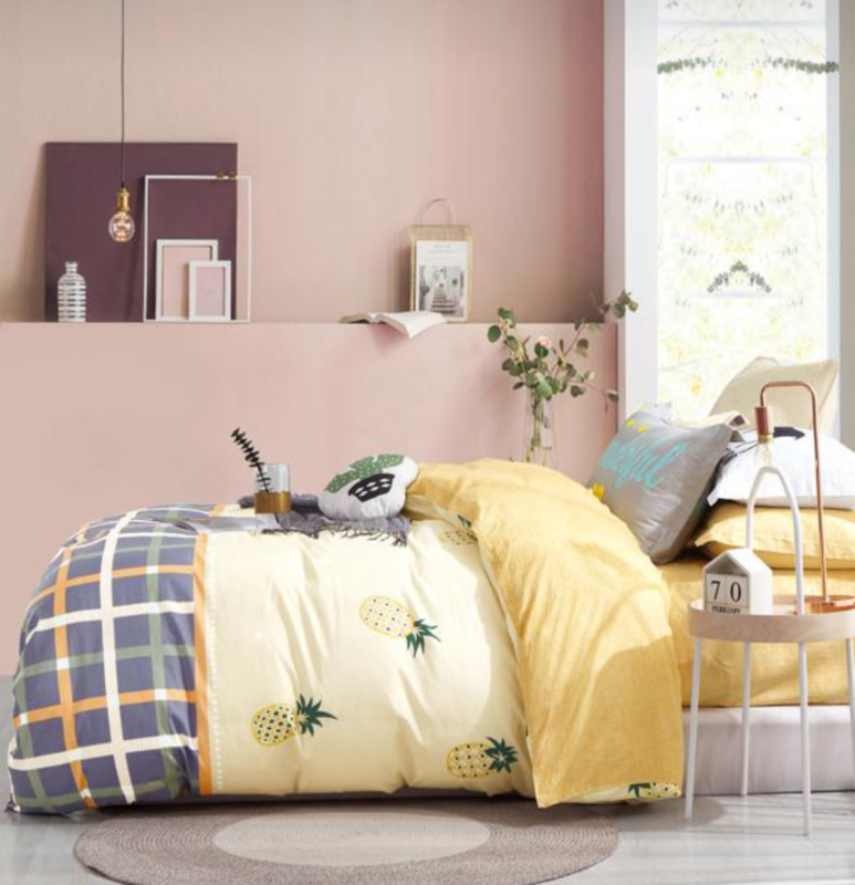 SUNSET YELLOW 6 PIECE REVERSIBLE BEDDING SET SUNSET YELLOW 6 PIECE REVERSIBLE BEDDING SET