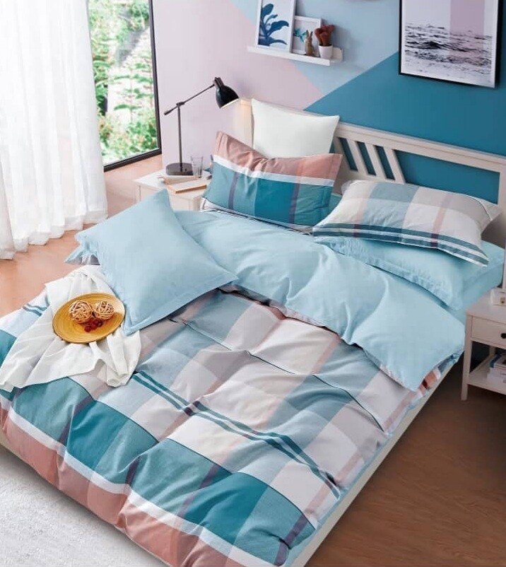 Blue Water Way Stripe Bedding Set