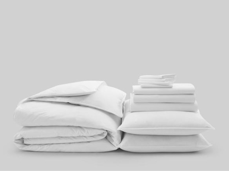 GRAND DELUXE  11 PIECE MOVE-IN-BUNDLE CLASSIC WHITE BEDSHEET SET