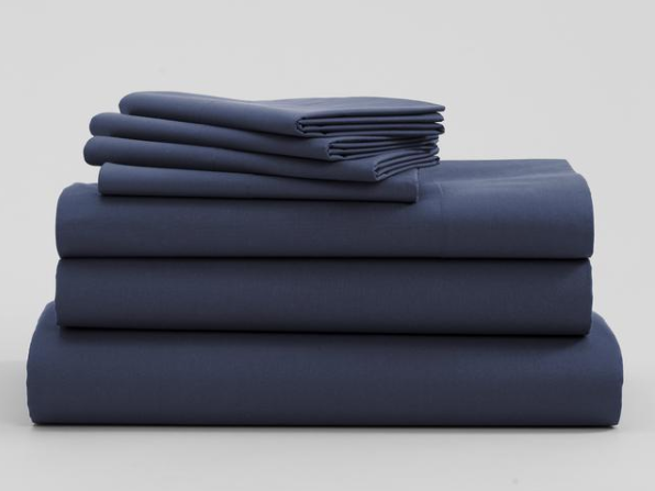 Deluxe Solid Navy blue bedsheet set
