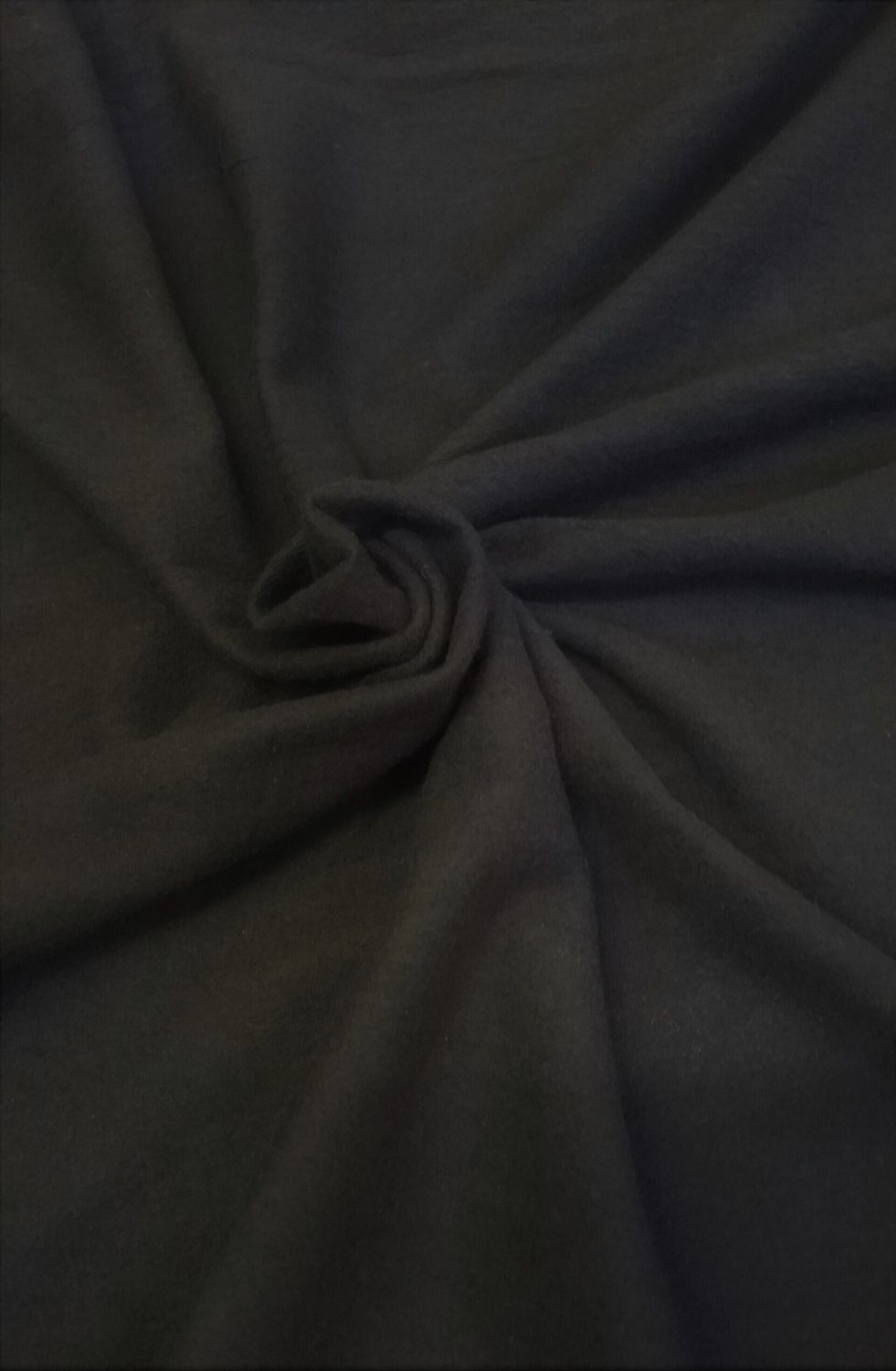Black Lightweight Hemp Stretch Fleece , 53% Certified Organic Hemp , 43% Certified Organic Cotton , 4% Spandex , 8.2oz. , Open Width 60/64"