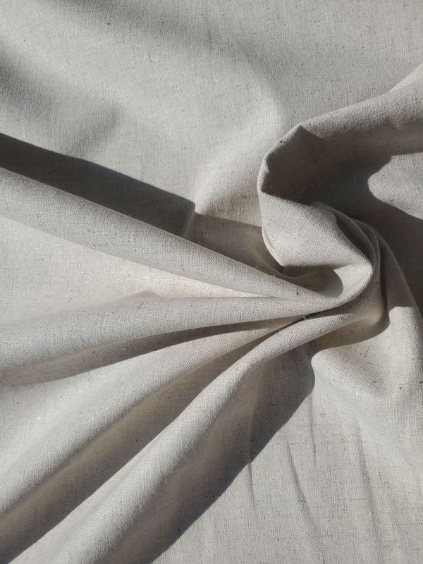 Greige Washed Hemp Muslin 55% Certified Organic Hemp 45% Certified Organic Cotton 5.7oz 57" width Washed, Soft-hand, Preshrunk