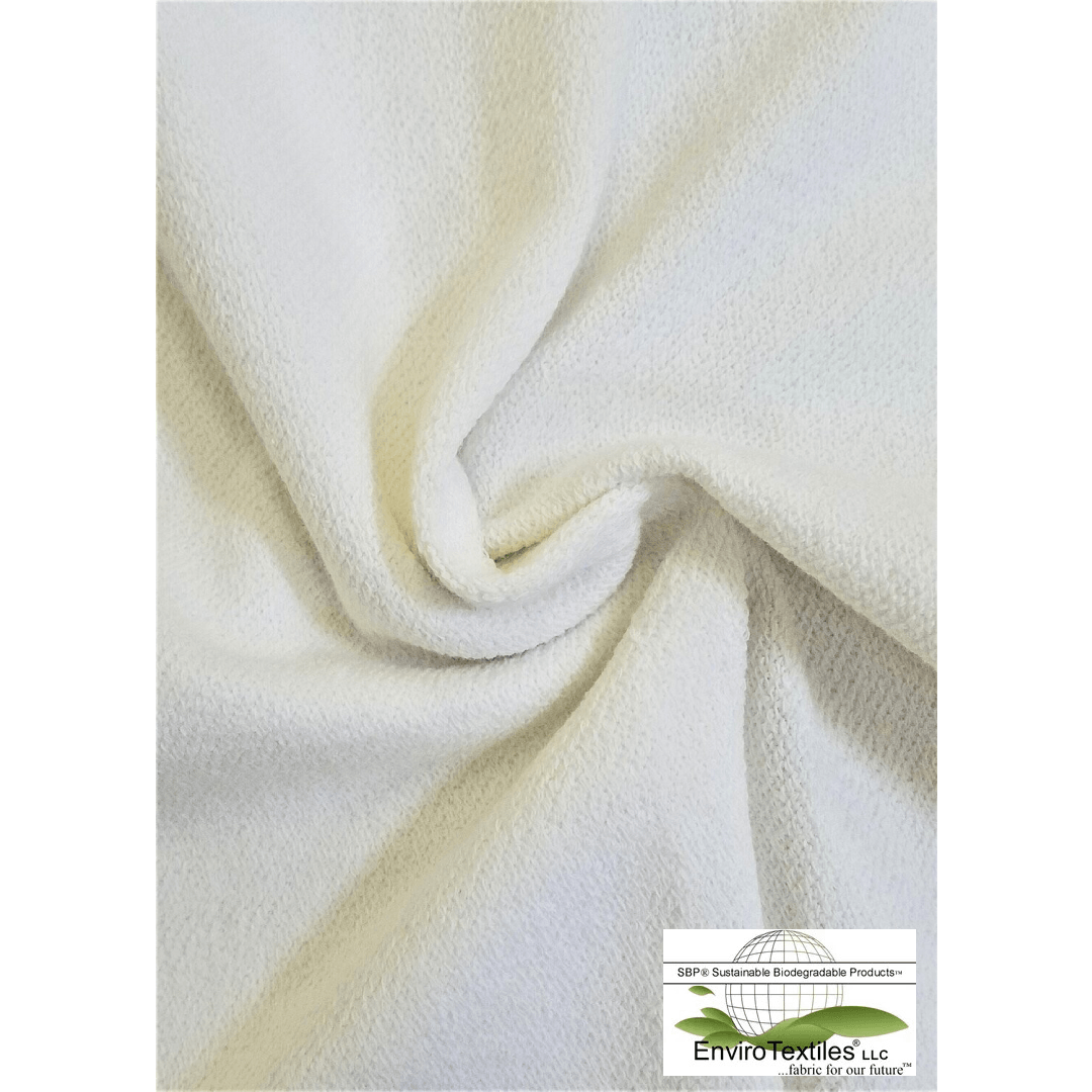 Natural Hemp French Terry Knitted Fabric , 55% Certified Organic Hemp , 45% Certified Organic Cotton , 11.6oz Tubular 30