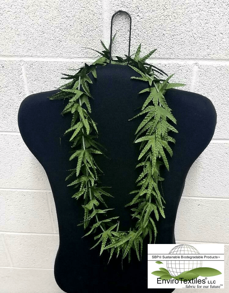 ​Hemp Leaf Lei , Green