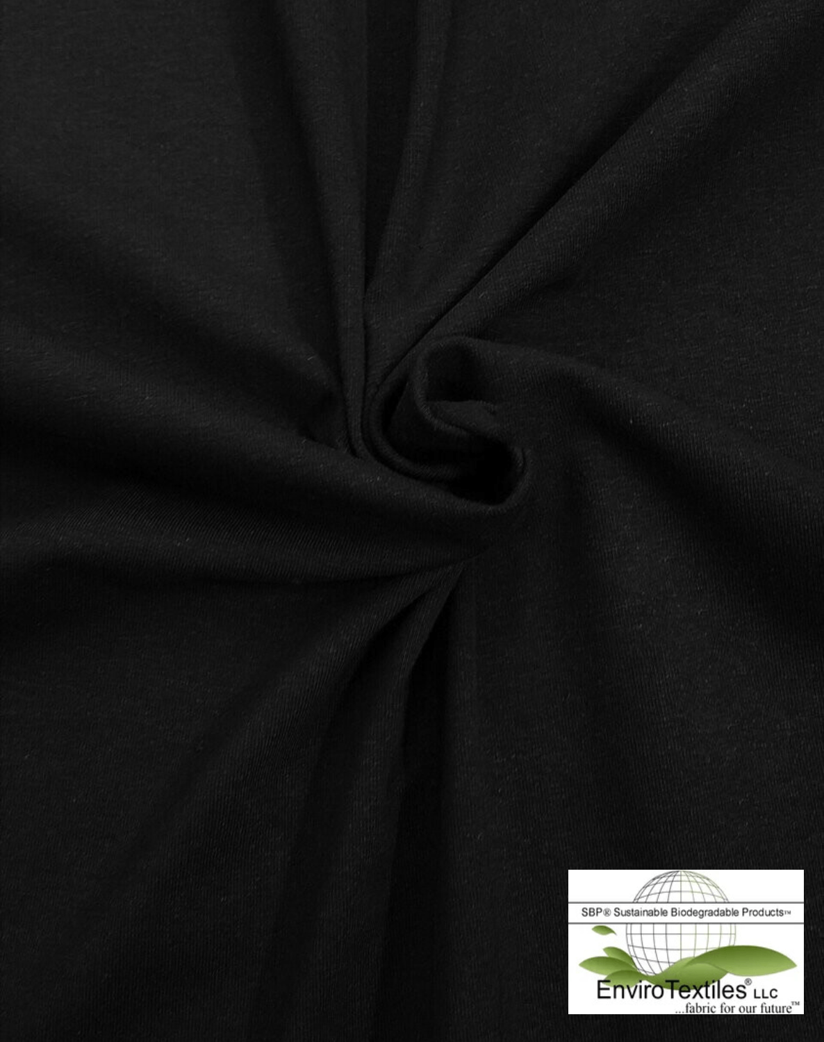 Black Heavy Hemp Stretch Jersey Knit , 53%Certified Organic Hemp , 43% Certified Organic Cotton , 4% Spandex , 9.5oz , OPEN WIDTH 60/64