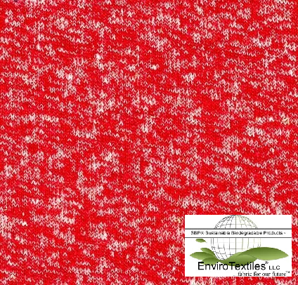 Ruby/Natural Yarn Dyed Jersey Knit, 55% Certified Organic Hemp 45% Certified Organic Cotton Width 30” Tubular, 7.4oz