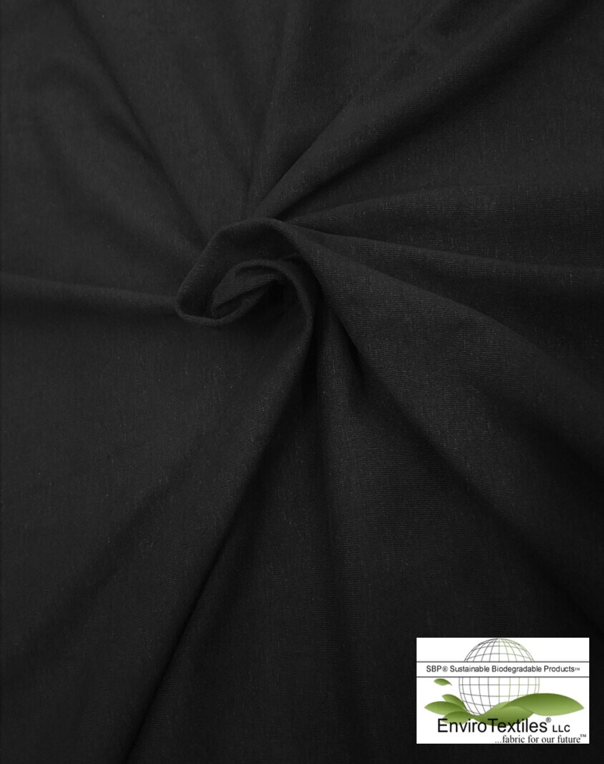 Black Light Weight Hemp Stretch Jersey Knit , 53% Certified Organic Hemp , 43% Certified Organic Cotton , 4% Spandex , Width 62/64