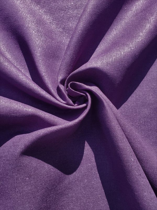 ​(CLOSE OUT) Plum Purple Hempcel® Fabric , 55% Certified Organic Hemp , 45% Lyocell , 6.2oz , 57" width