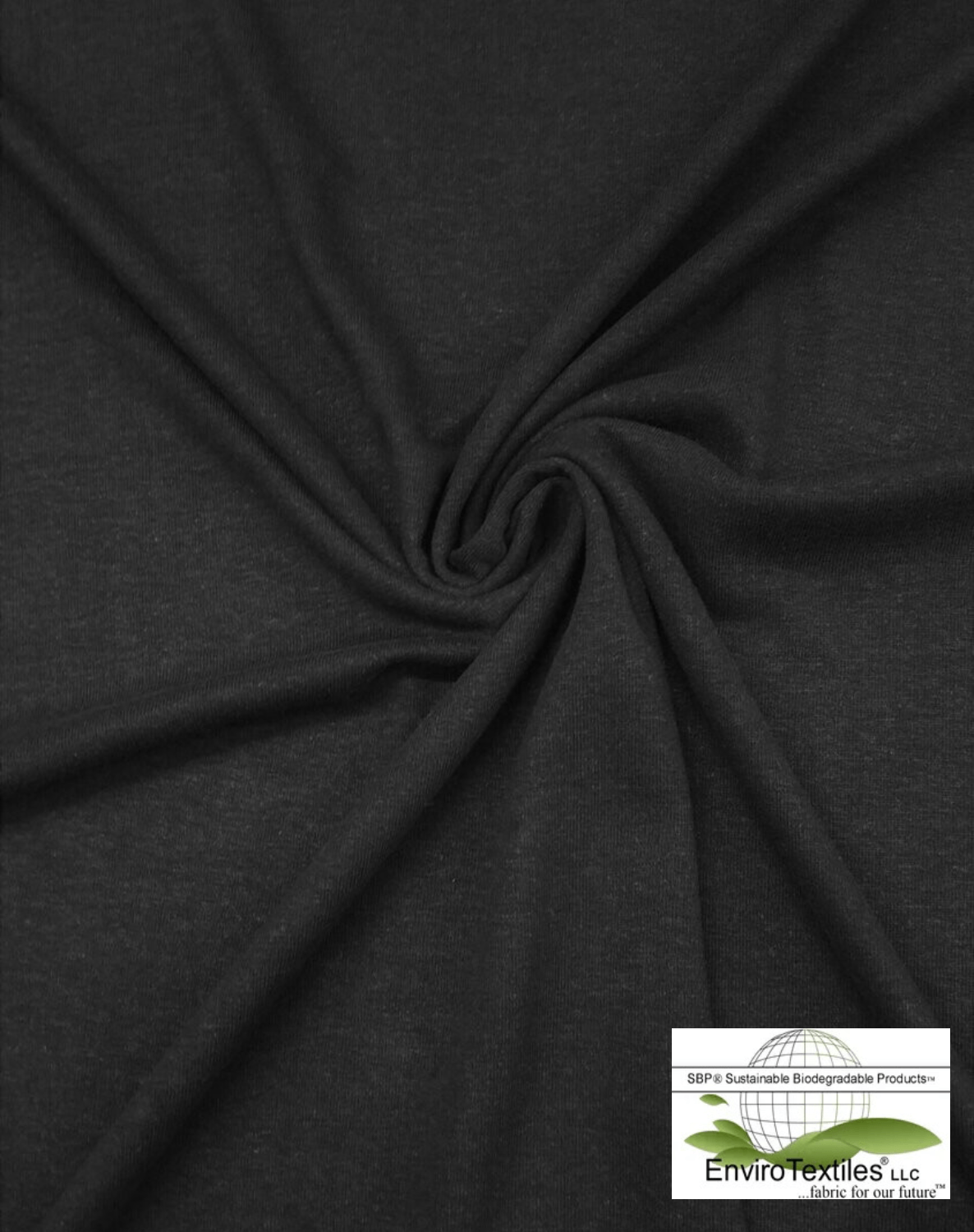 Black Light Weight Hemp Jersey Knit , 55% Certified Organic Hemp , 45% Certified Organic Cotton , 5.2oz , 30