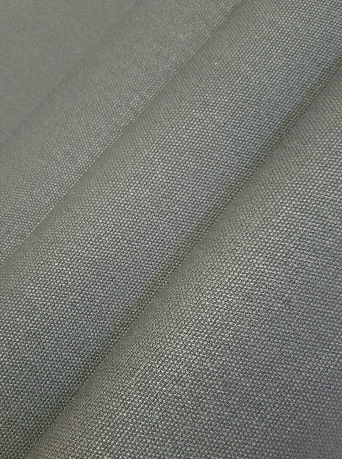 Grey Heavy Hemp Canvas Basket Weave , 100% Certified Organic Hemp , 18.5oz , Width 57/58"